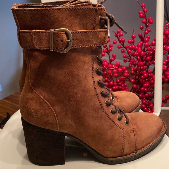 Born Suede Cass Block Heel Boots in Brown Rust Size 10 ⭐️SALE PRICE IS FIRM⭐️ - Picture 4 of 14
